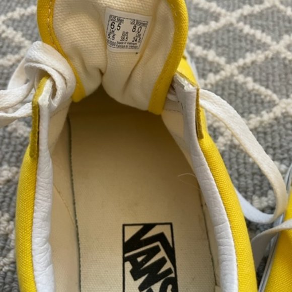 VANS SK8 Low Sneakers in Yellow, Barely Worn, in Great Condition - Size 8 Women - Picture 2 of 3